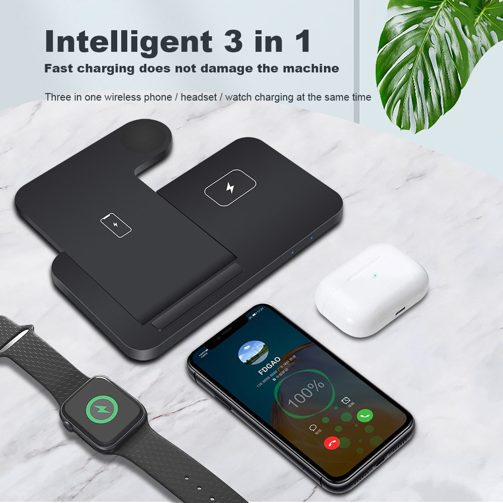 Smart and efficient, the DCAE Dock offers intelligent 3-in-1 charging, automatically detecting and optimizing power distribution to your devices.